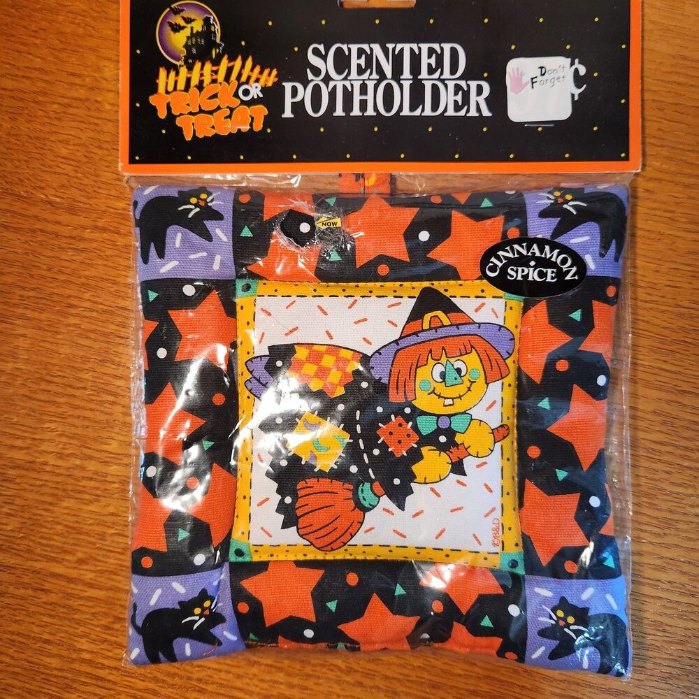 Vintage Halloween Witch Potholder